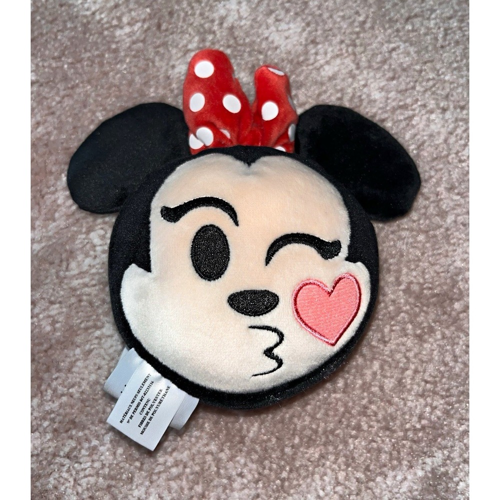 Disney Minnie Mouse Emoji Face Plush Pillow Stuffed Toy Disney Franchise